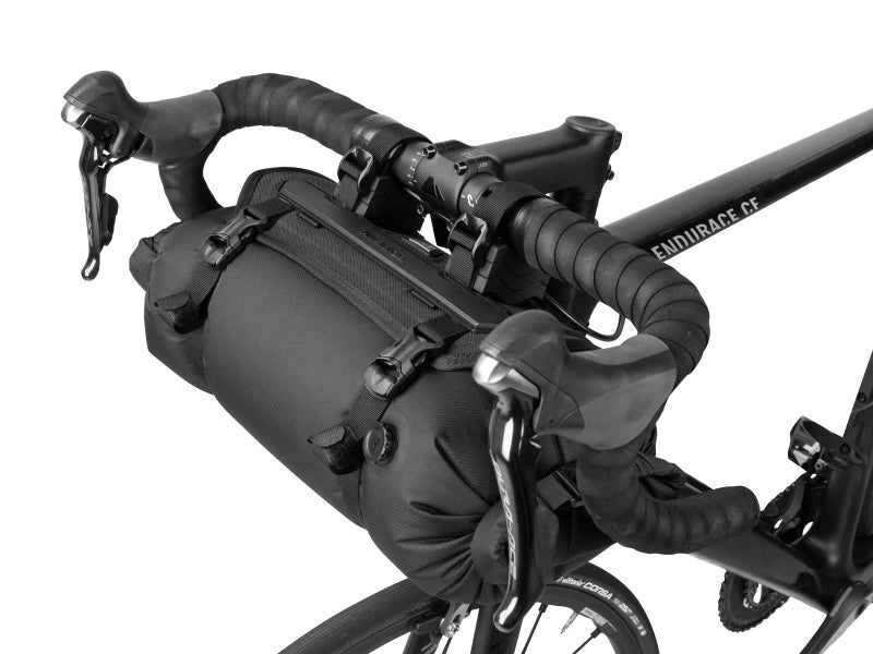 Topeak FrontLoader Bike Bag (Black) â€“ 8L Waterproof Handlebar Bag for Bikepacking, Includes Removable Dry Bag, Quick-Release Mounts & Air Release Valve - Image 2
